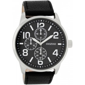 OOZOO Timepieces 45mm Black Leather Strap C7449